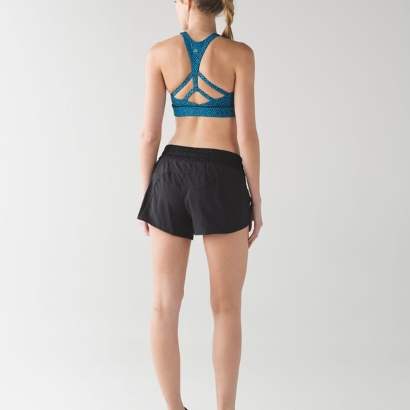 Lululemon Circuit Breaker Bra Scatter Star Beach Blanket Blue Black - Picture 4 of 8